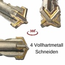 Vrták do kladiva pre SDS-PLUS 4-rezač Ø 5,0mm x 160mm dĺžka-1