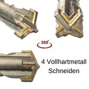 Vrták do kladiva pre SDS-PLUS 4-rezač Ø 20,0mm x 450mm dĺžka-1