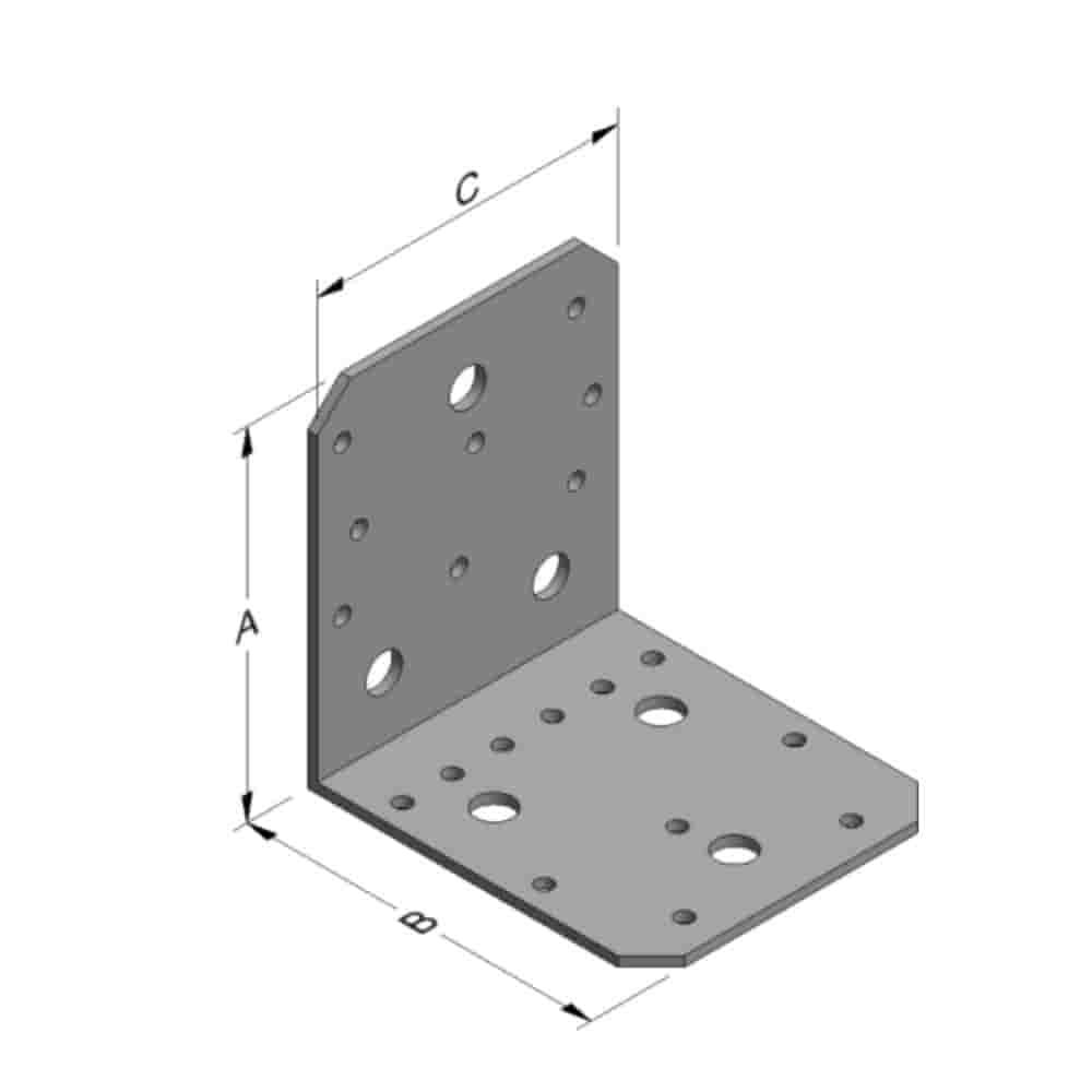 Winkelverbinder 103 x 103 x 90 x 3 mm ohne Rippe-0