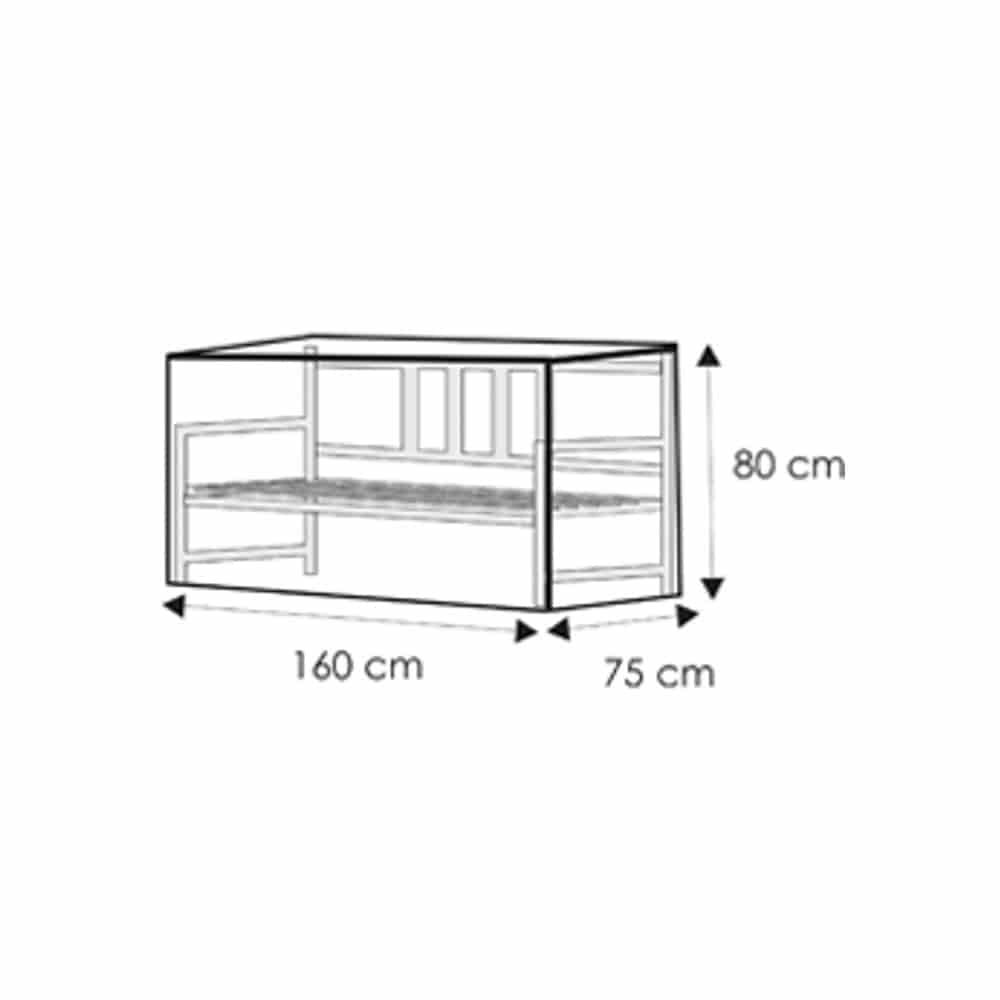 Priehľadný ochranný obal 3-miestna lavica, cca 160x80x75-0