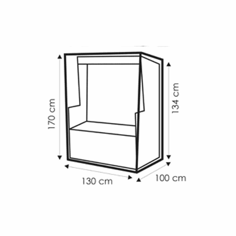 Ochranný obal transparentný plážový kôš, cca 130x100x170/134-0