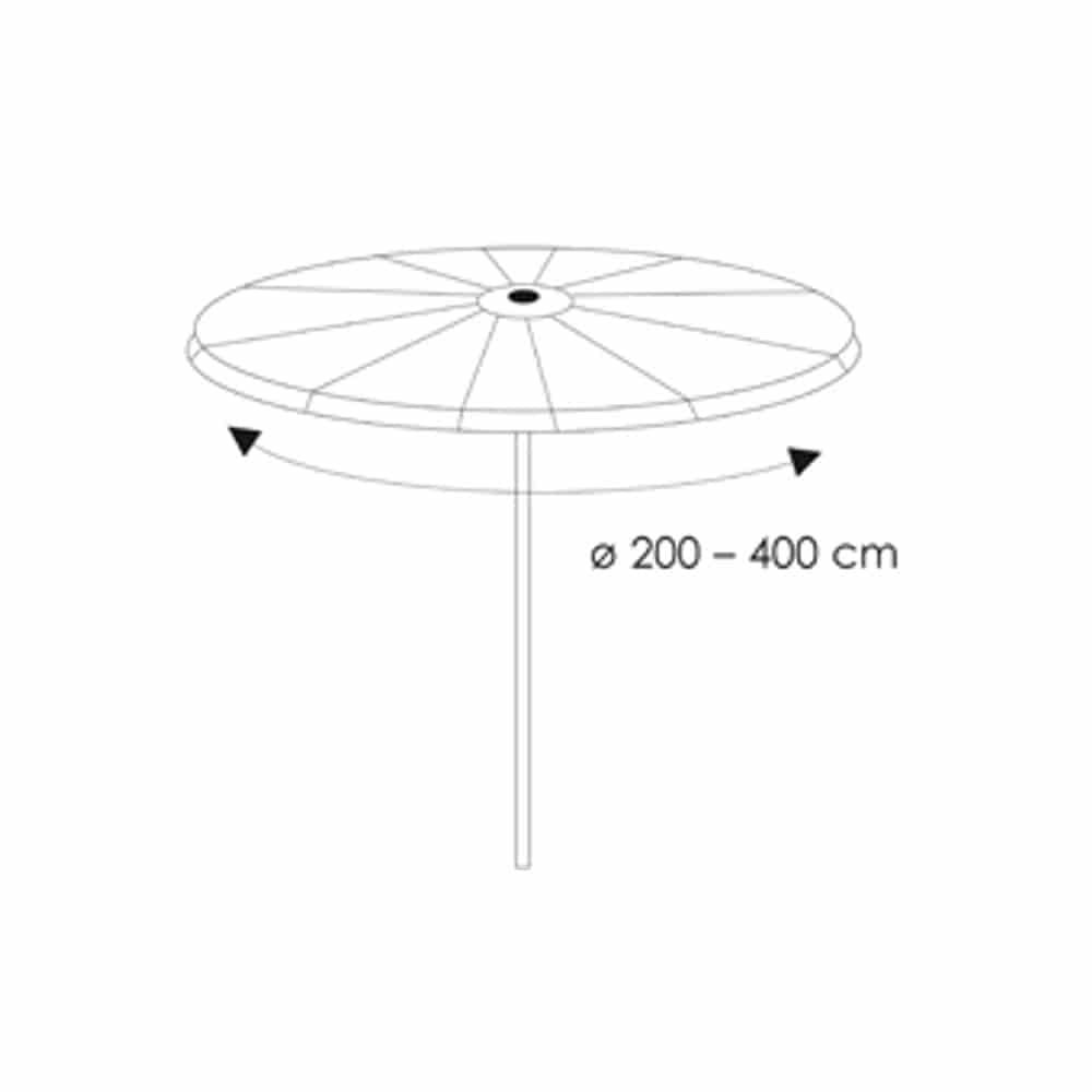 Ochranný obal transparentný Ampelschirm, cca 265x 40/70/50-0