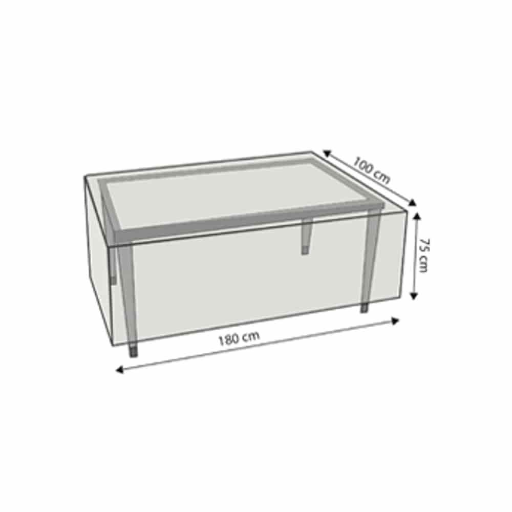 Ochranný obal priehľadný obdĺžnikový stôl, cca 180x100x75-0