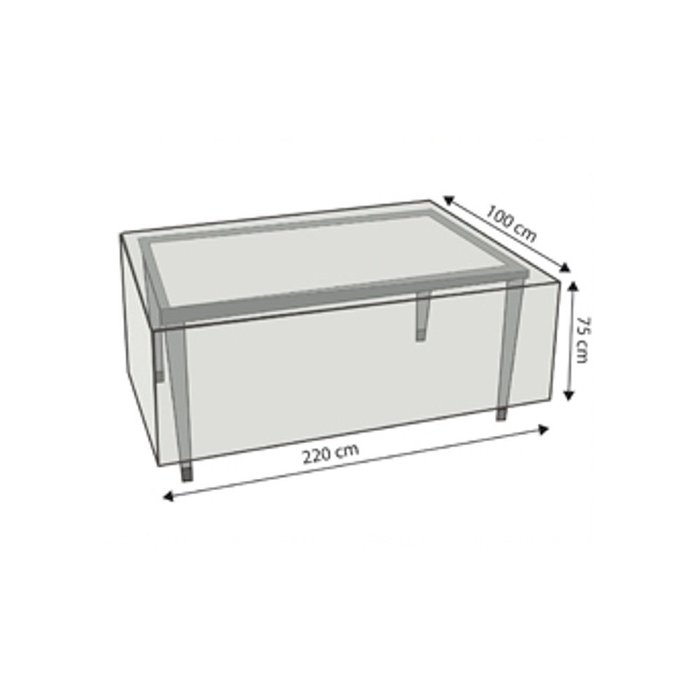 Ochranný obal priehľadný obdĺžnikový stôl, cca 220x100x75-0