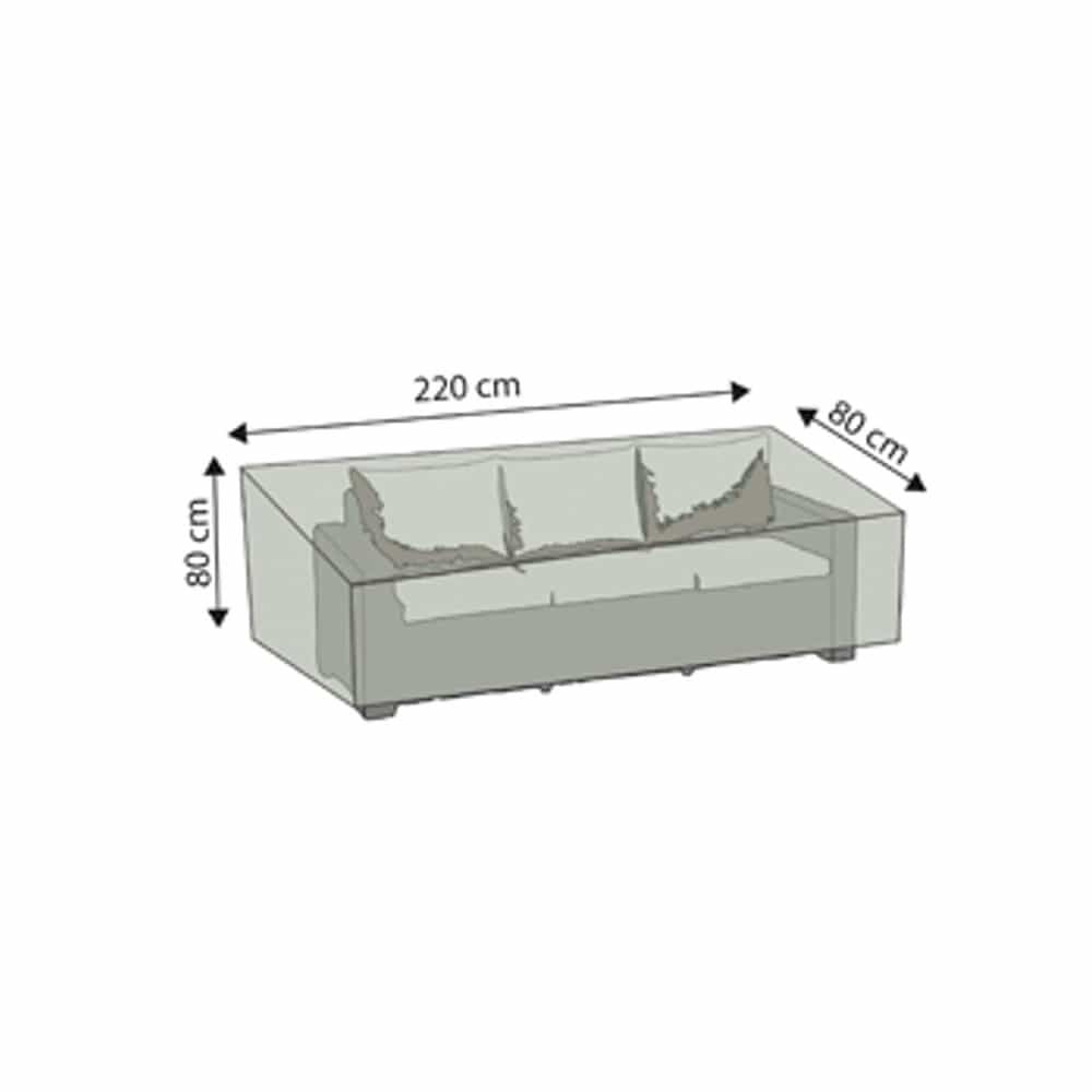 Ochranný obal Deluxe 3-miestna ratanová pohovka, cca. 220x80x80-0