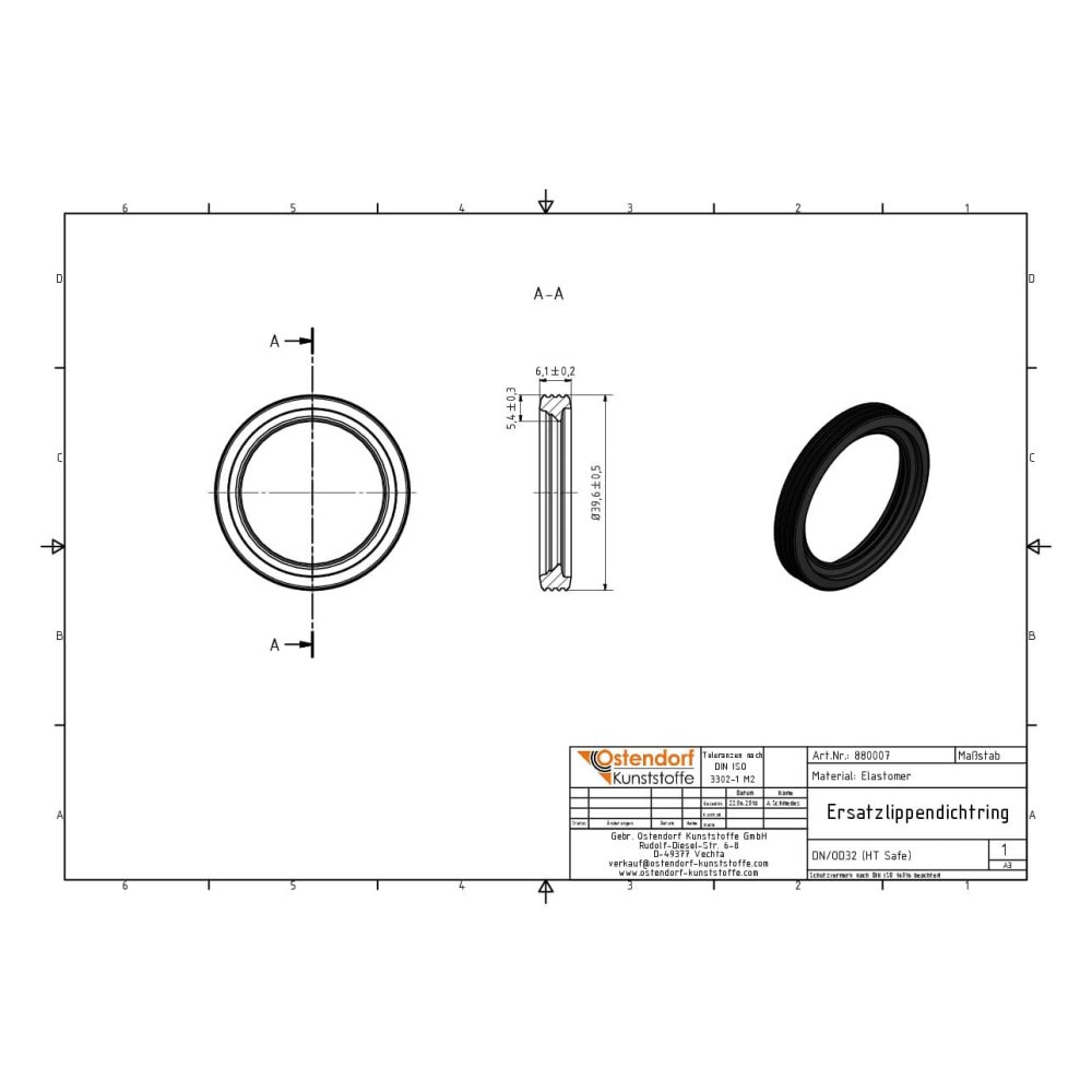 Náhradný tesniaci krúžok DN/OD 32 (HT Safe)-1