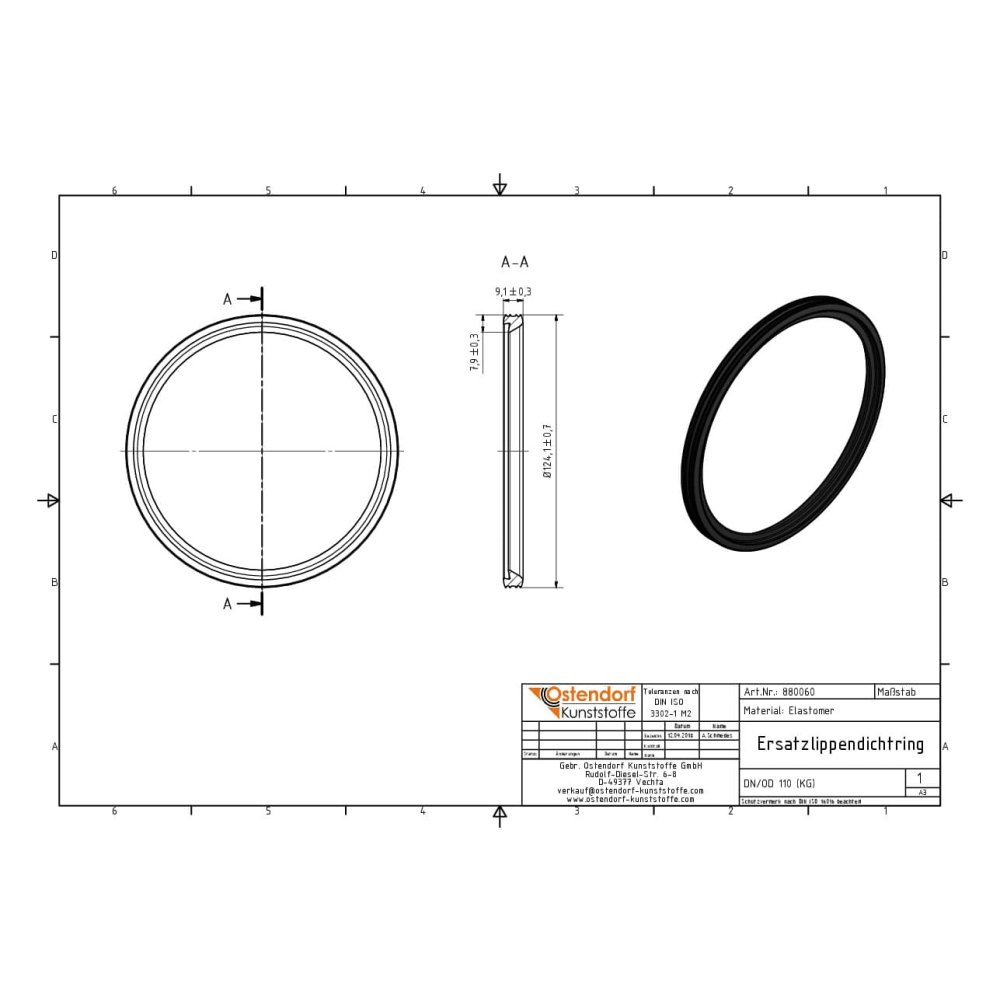 KG Náhradné tesniace krúžky DN/OD 110 (KG PVC)-1