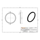 KG NBR tesnenie - odolné voči oleju DN/OD 315 (KG PVC)-2