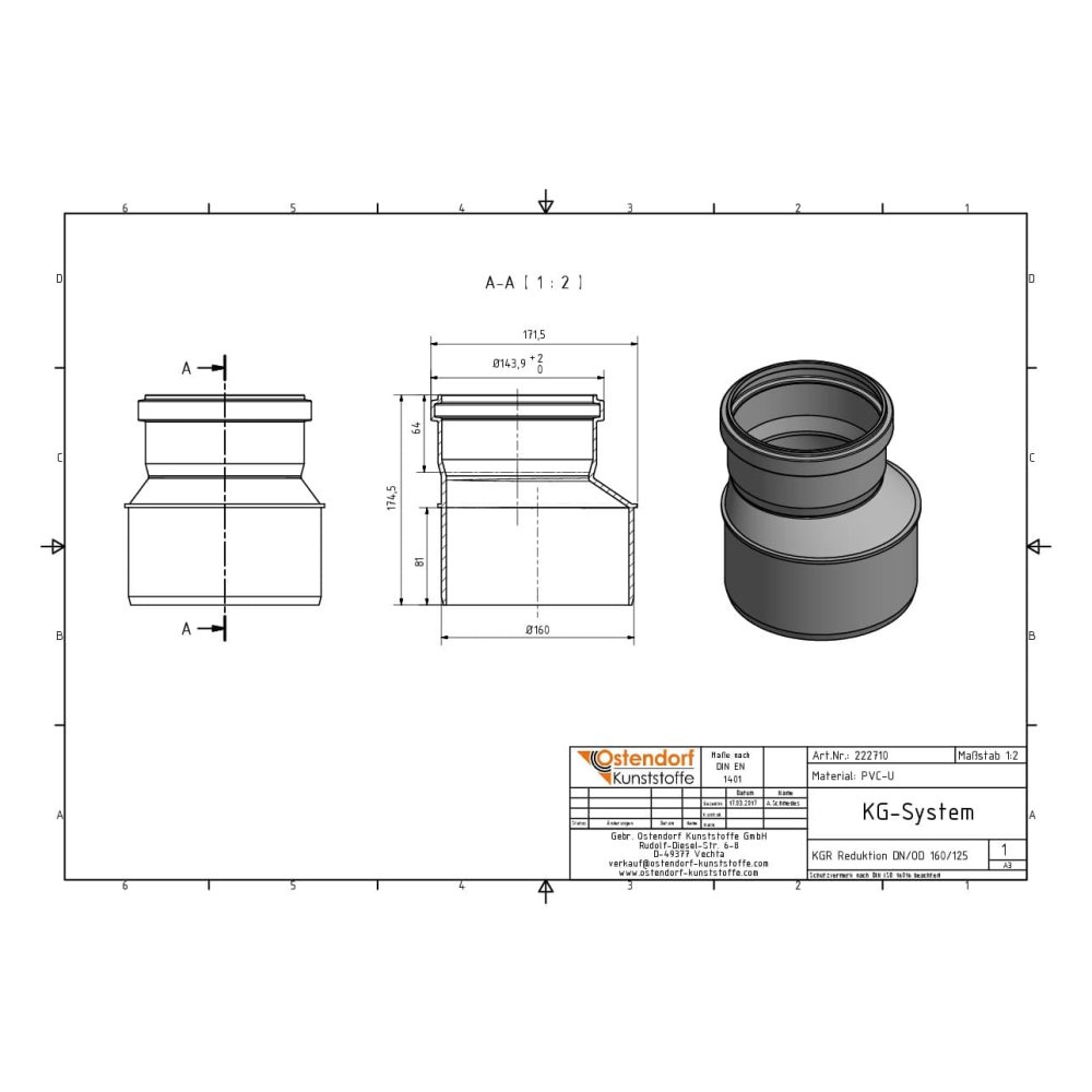 KGR Redukcia DN/OD 160/125-1