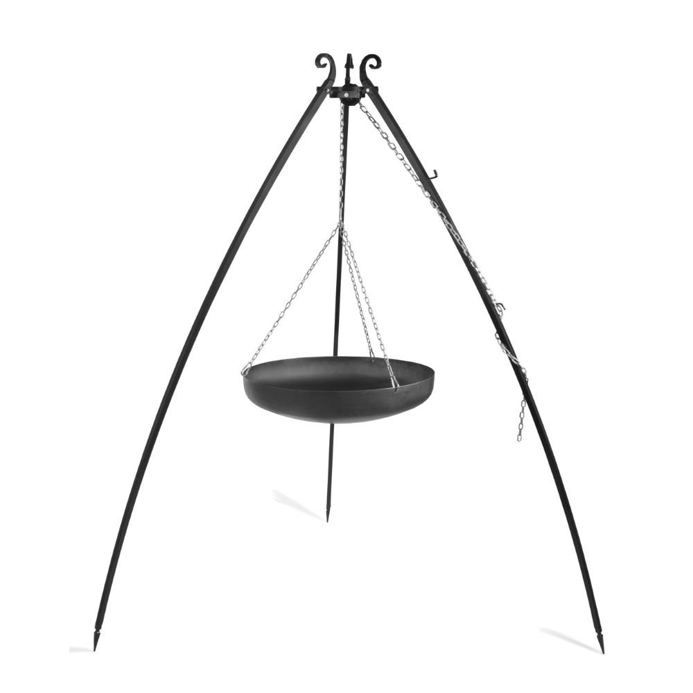 Wok na trojnožke z prírodnej ocele 200 cm - 60 cm priemer-1