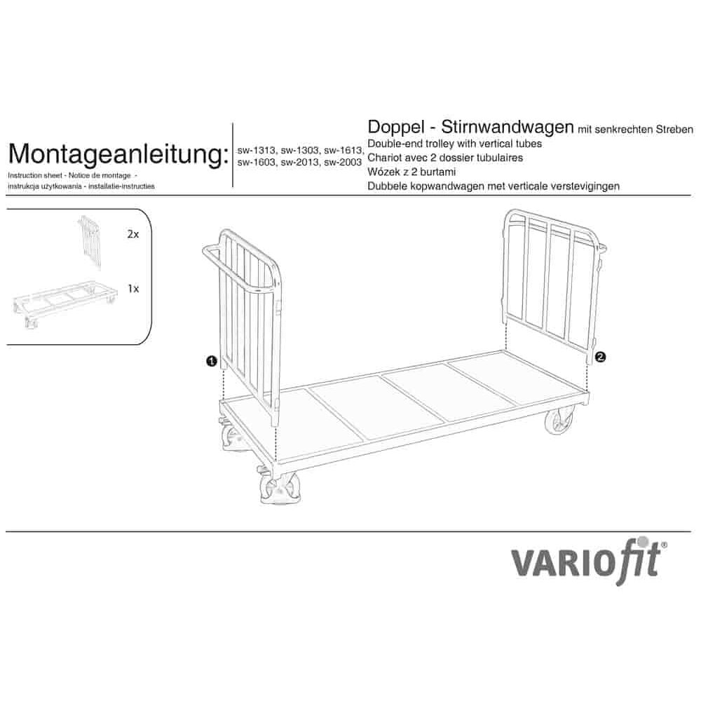 Dvojitý nákladný vozík so stenou 500 kg Typ S (TG)-0