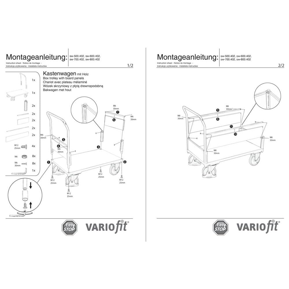 Vozík s rámom typu S + EasySTOP-0