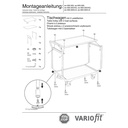 Stolový vozík 250 kg s 2 nakladacími plochami vysoká tlačná rukoväť Typ M + EasySTOP-0