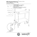 Stolový vozík s 2 poschodiami, okraj vaničky 40 mm vysoký, vysoké rukoväte + EasySTOP-0