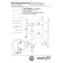 Stolík s 3 poschodiami, okraj vane vysoký 40 mm + EasySTOP-1