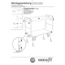 Patrový vozík s 1 táckou a 1 plošinou 250 kg nosnosť Typ L + EasySTOP-1