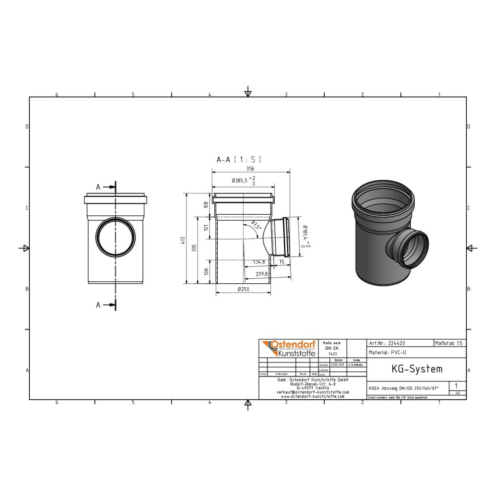 KGEA Odbočka DN/OD 250/160 87 Stupeň-1