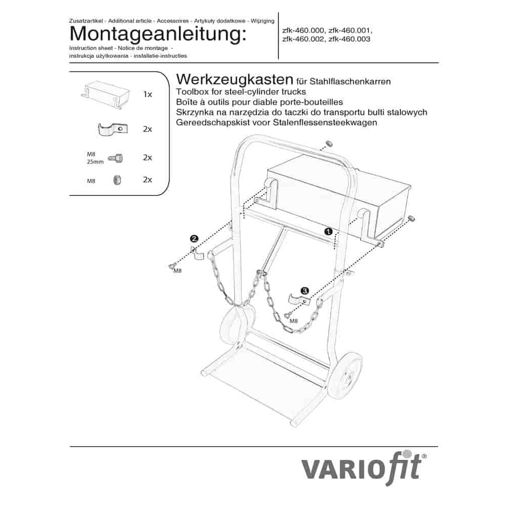 Náradia pre oceľové vozíky fk-1100 / 1101-2