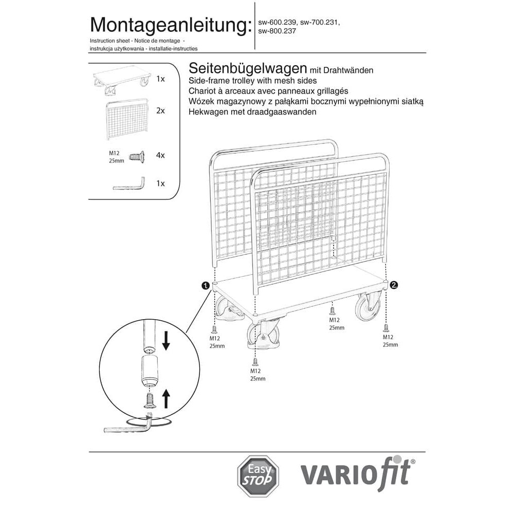 Drahtgitter Bočný vozík Typ S + EasySTOP-0