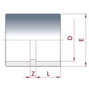 PVC-U lepiaca objímka 20 mm PN16-0