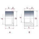 PVC-U Redukcia krátka 63 mm x 50 mm PN16-0