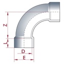 PVC-U 90° koleno 32 mm PN16-0