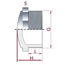 PVC-U Zátka AG 1/2" PN10-0