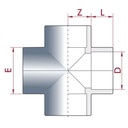 PVC-U krížová spojka 63 mm PN16-0