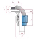 PP PE Rúrková spojka 90° uhol 32 x 3/4" AG-0