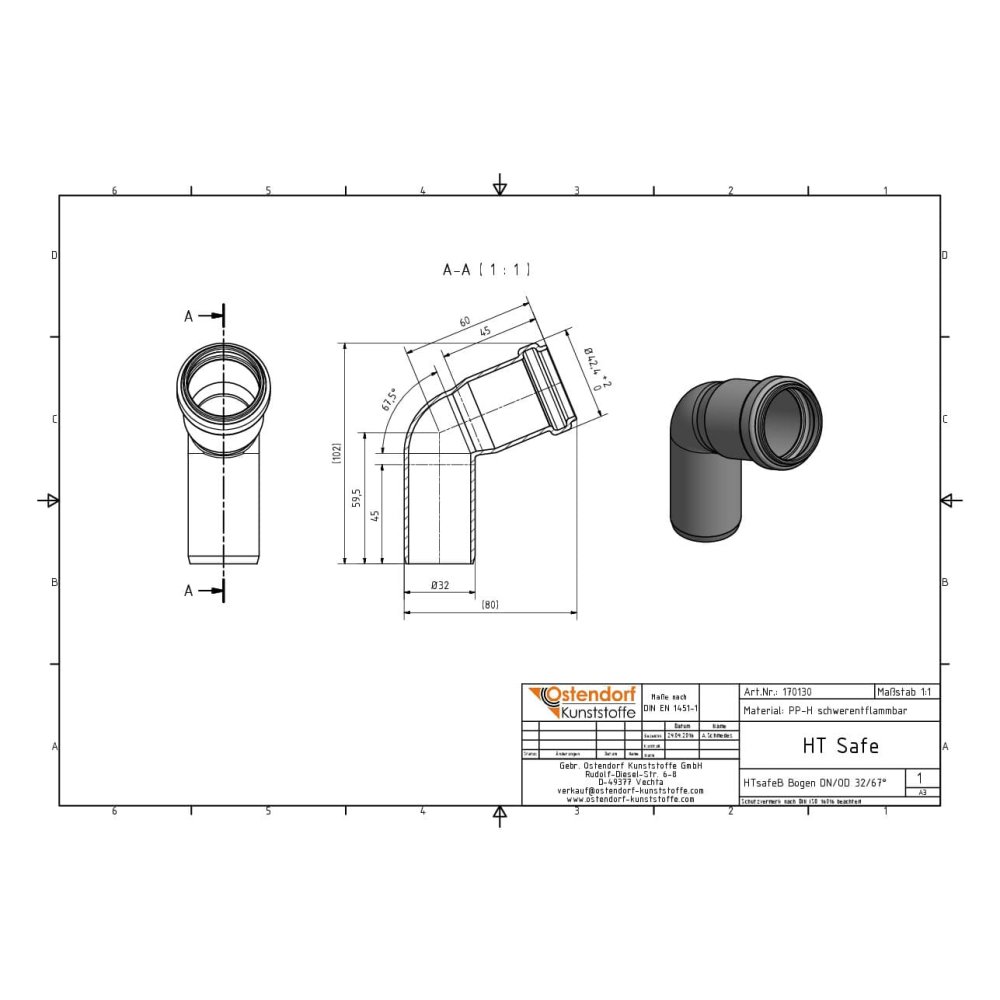 HTsafeB Koleno DN/OD 32 67 Stupeň-1