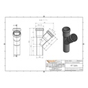 HTsafeEA odbočka DN/OD 32/32 45 stupňov-1