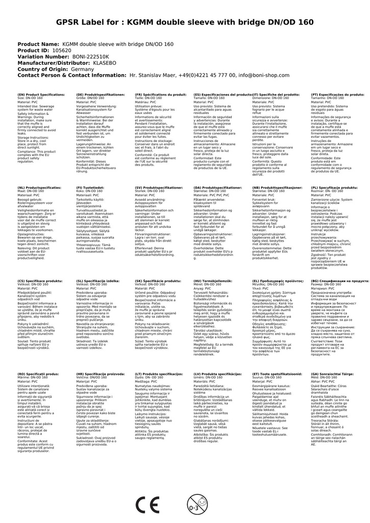 KGMM Dvojitá spojka s rebrovaním DN/OD 160-3