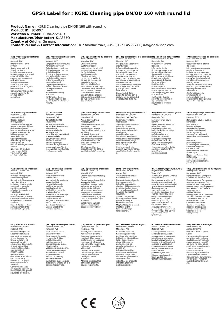 KGRE Čistiaca rúra DN/OD 160 s okrúhlym krytom-2