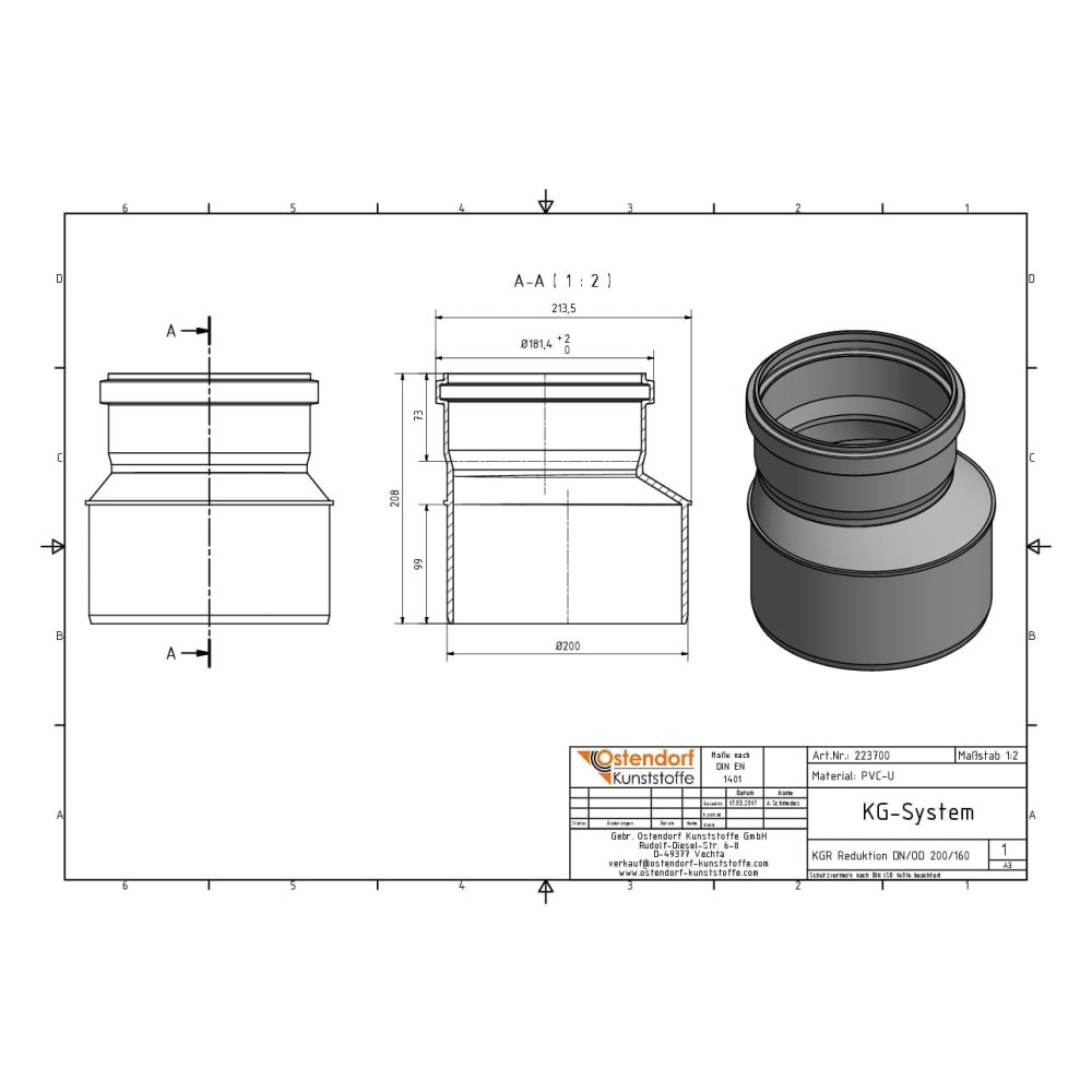 KGR Redukcia DN/OD 200/160-1