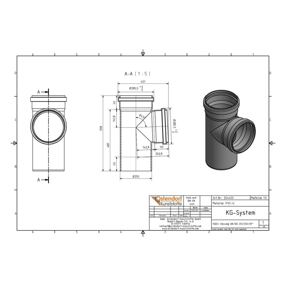 KGEA odbočka DN/OD 250/250 87 stupňov-1