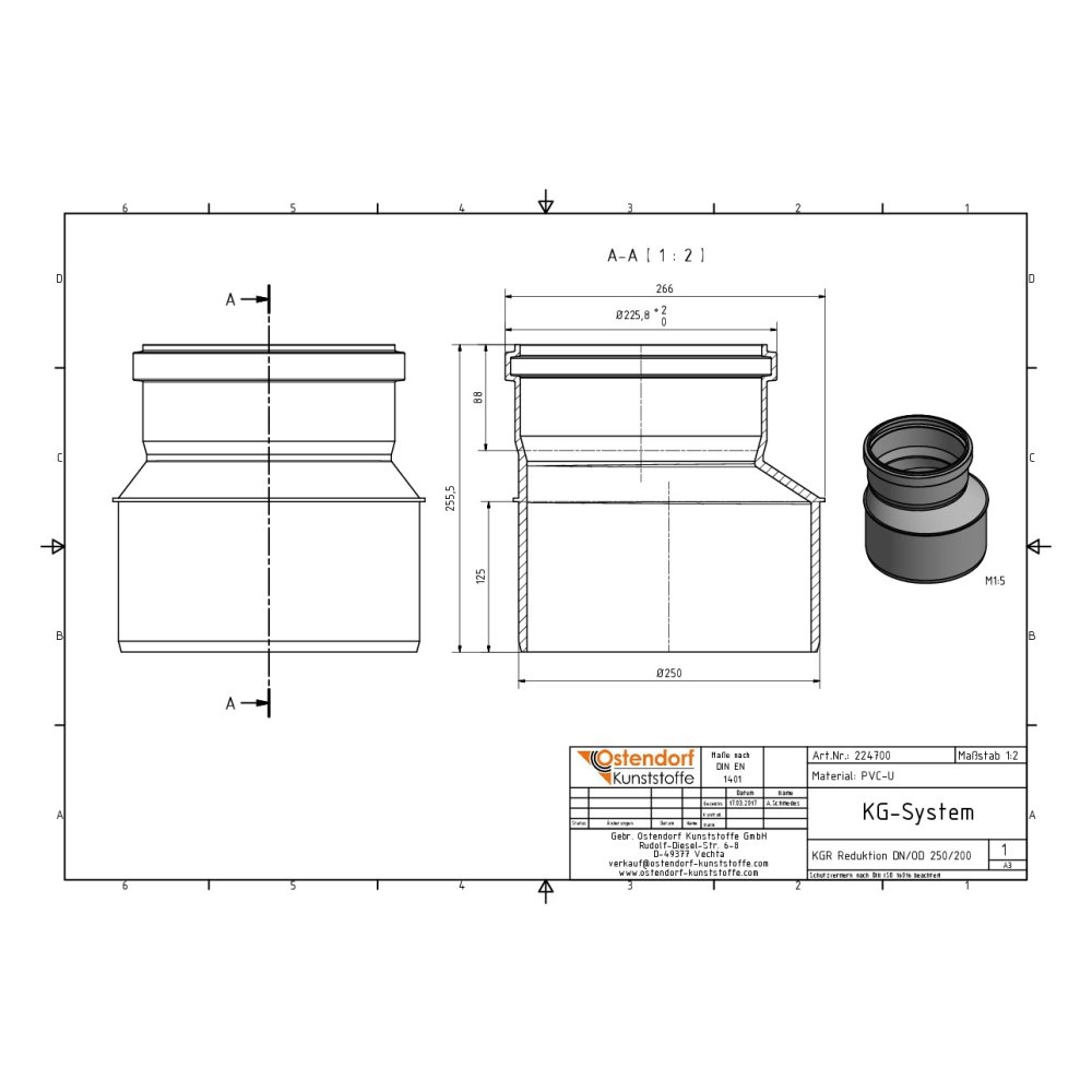 KGR Redukcia DN/OD 250/200-0