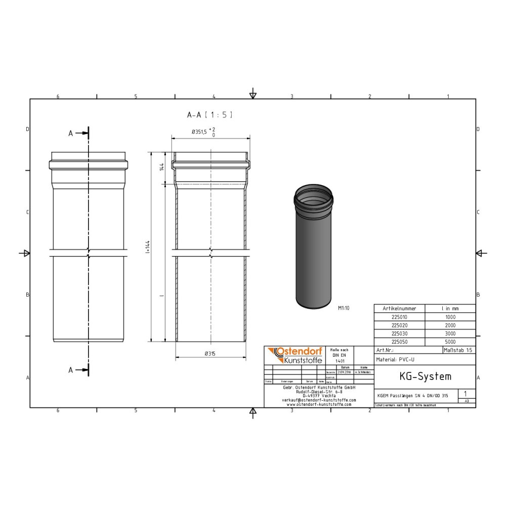 KGEM Rúra SN 4 DN/OD 315 x 1000 mm-1