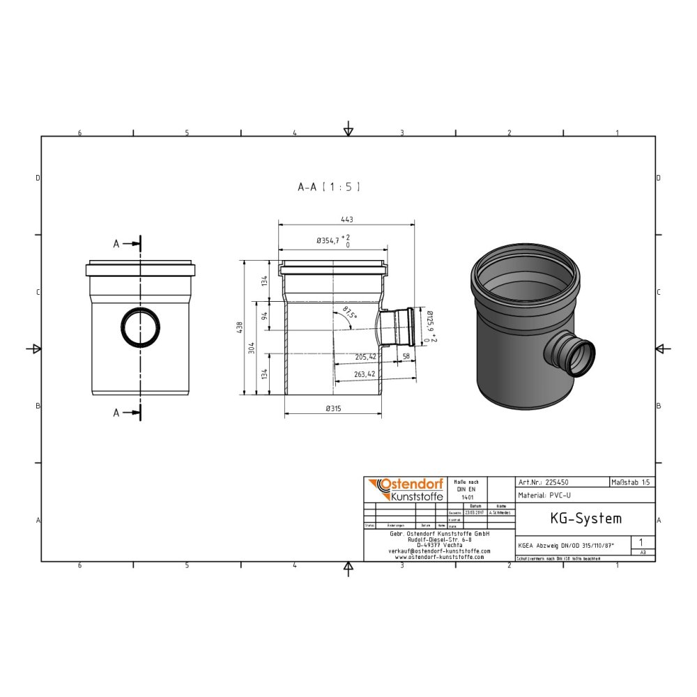 KGEA odbočka DN/OD 315/110 87 stupňov-1