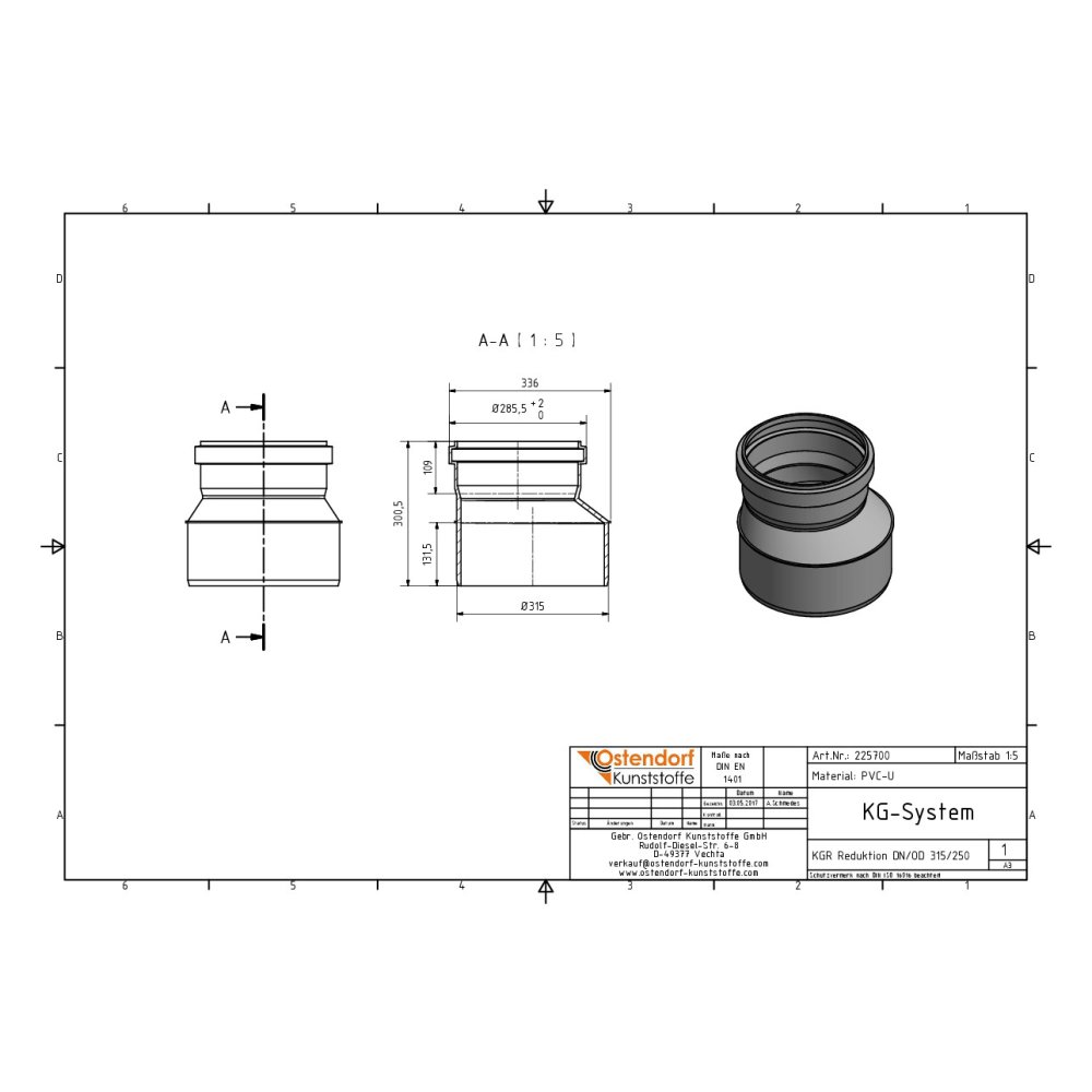 KGR Redukcia DN/OD 315/250-1