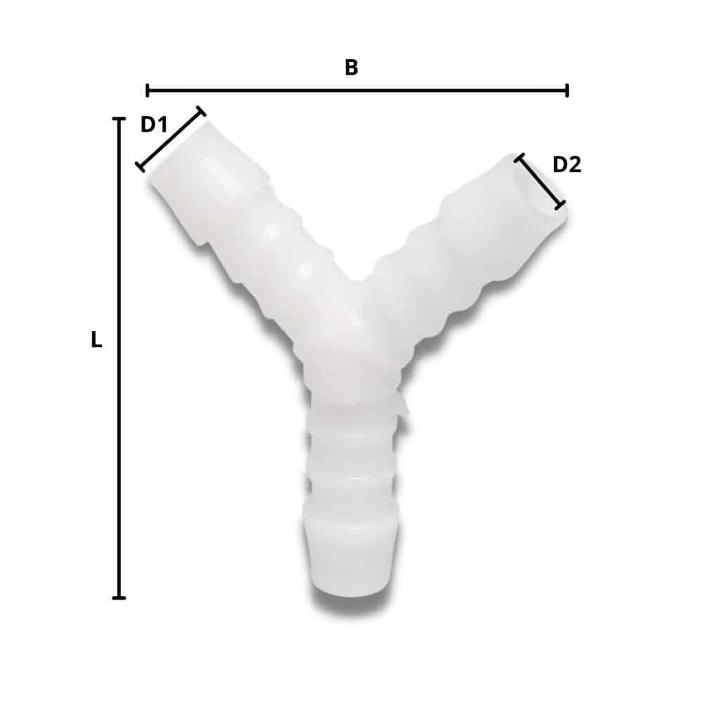 Spojka na hadice plast Y-kus 10 mm-0