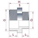 PVC - U dvojitá redukovaná AG 1 1/2" x 1/2"-0