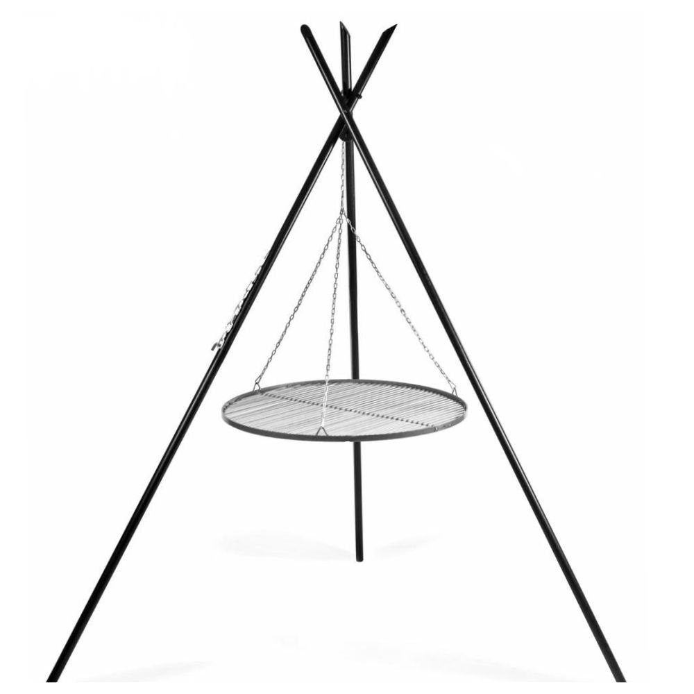 Otočný gril „TIPI“ 210 cm + Grilovací rošt 50 cm z nehrdzavejúcej ocele