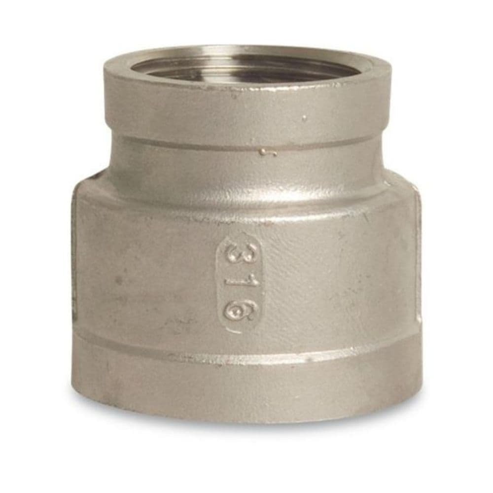 Threaded Fitting Stainless Steel Reducing Coupling 1" Female x 3/4" Female